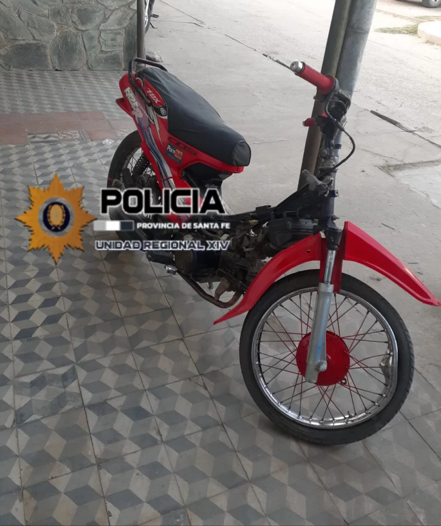 Moto secuestrada en San Javier