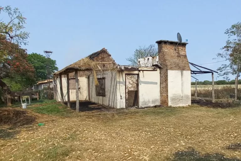 Incendio en una cabaña de Colonia Fancesa