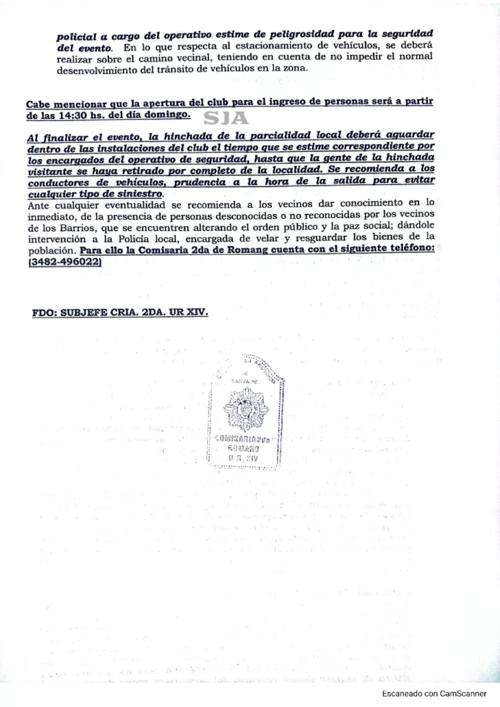 Copa Santa Fe: Operativo para Colón vs Juventud de Malabrigo