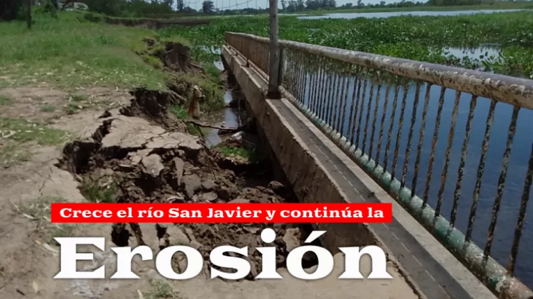 Crece el río San Javier y continúa le erosión en la defensa costera