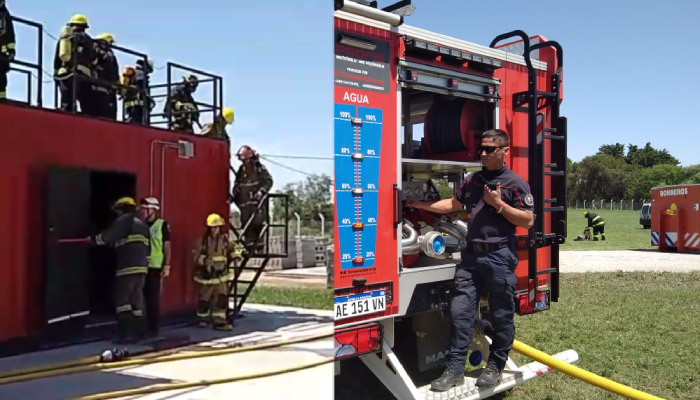 Capacitación de bomberos voluntarios de la Regional 2 en Gálvez
