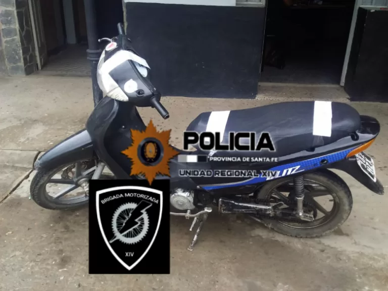 Moto secuestrada San Javier
