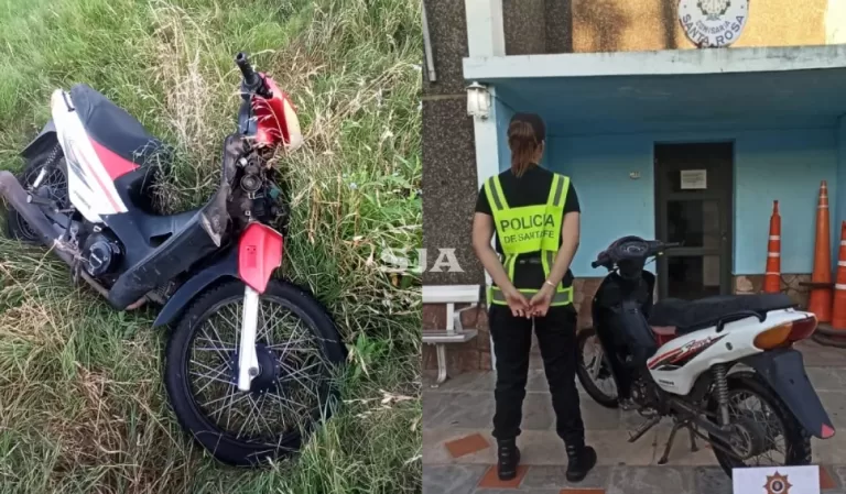 MOTO RECUPERADA EN GARAY