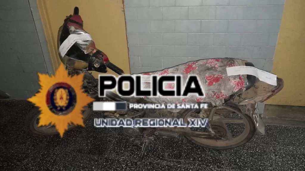 Moto secuestrada en San Javier