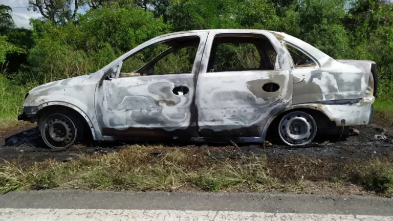 AUTO INCENDIADO EL LAUREL 1
