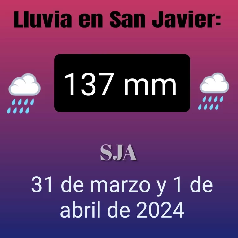 Lluvia 31 marzo 1 de abril