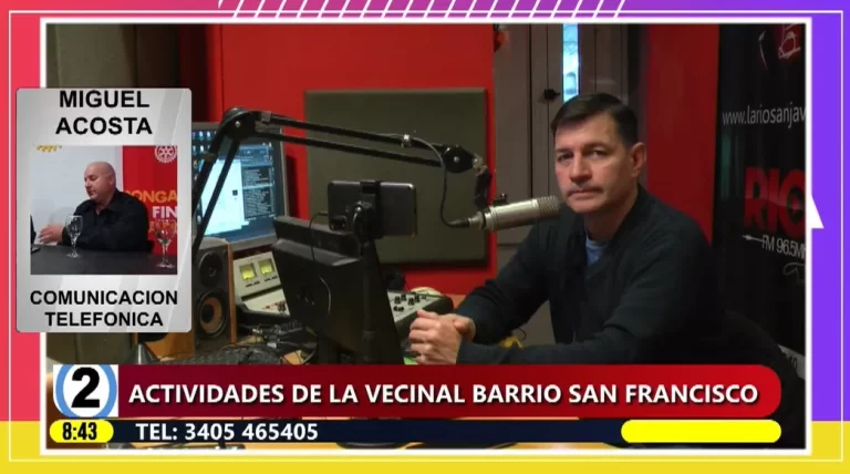 El Pte. de la Vecinal San Francisco Miguel Acosta en La Mañana del 2
