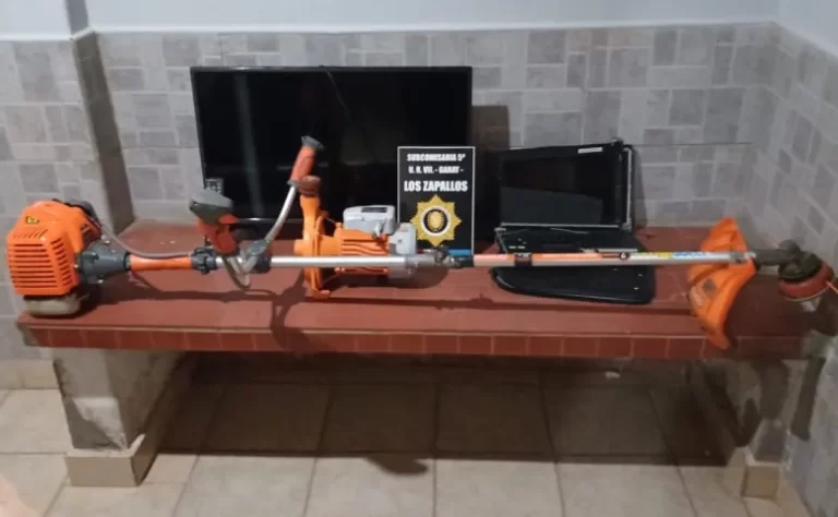 Recuperaron elementos robados en el paraje Los zapallos