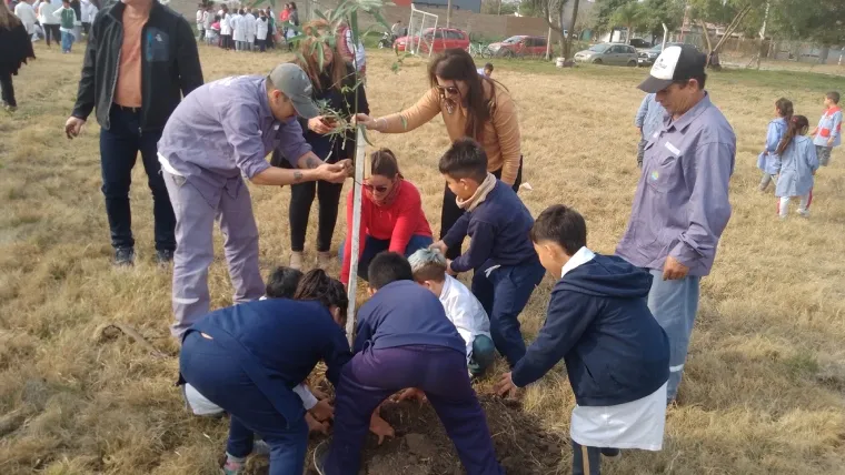 Se plantaron árboles nativos en el predio del CEF N° 43 de San Javier