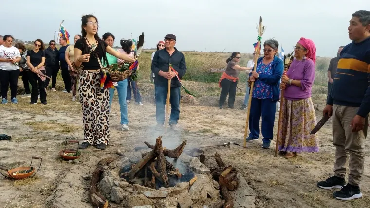 Celebración a la Pachamama en tierras de la Comunidad Mocoví