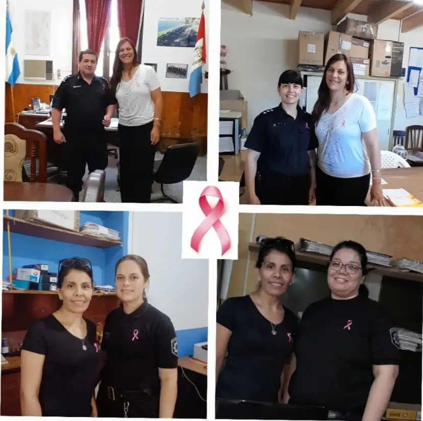 Policía: Concientización sobre la "Lucha Contra el Cáncer de Mama"