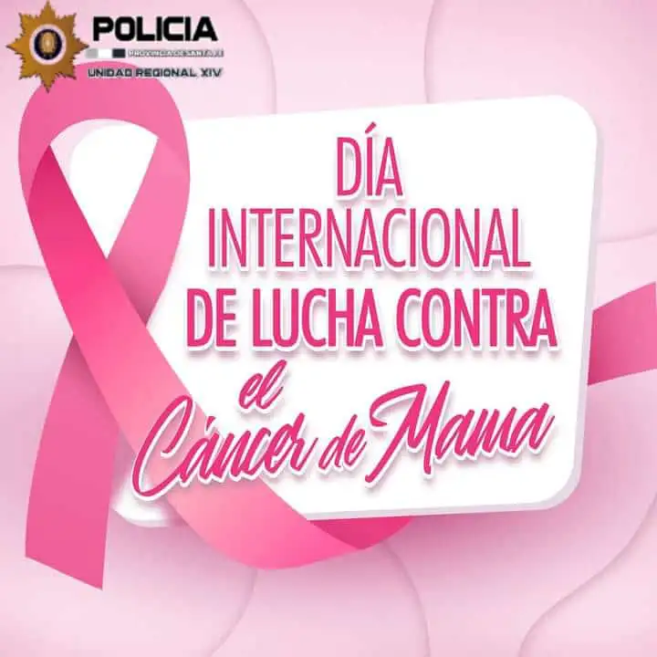 Policía: Concientización sobre la "Lucha Contra el Cáncer de Mama"