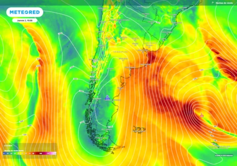Comienza un ingreso de aire frío de origen polar