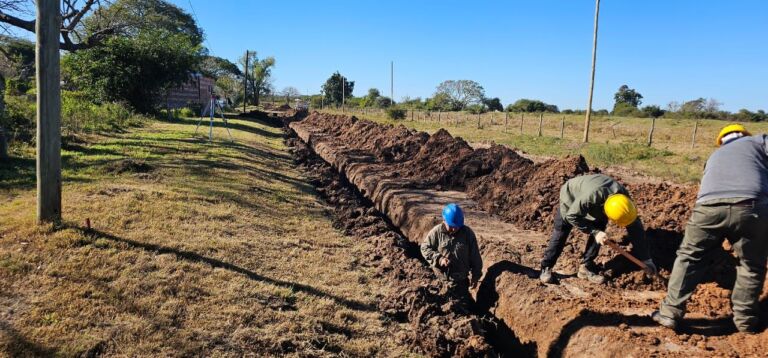 Alejandra: Primera etapa de obras del sistema de desagües cloacales
