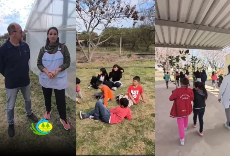 Donacion de frutales a la escuela Caporalleti