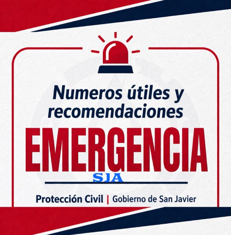 COMUNICADO DE EMERGENCIAS EN SAN JAVIER