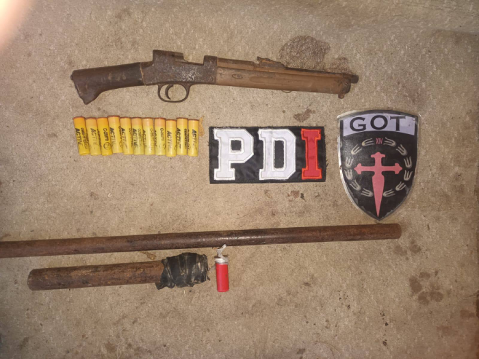 PDI San Javier secuestro de armas en allanamientos (2)