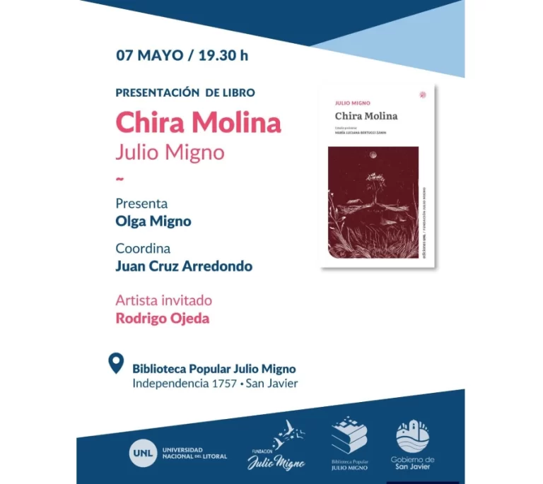Presentarán la reedición del libro de Julio Migno Chira Molina