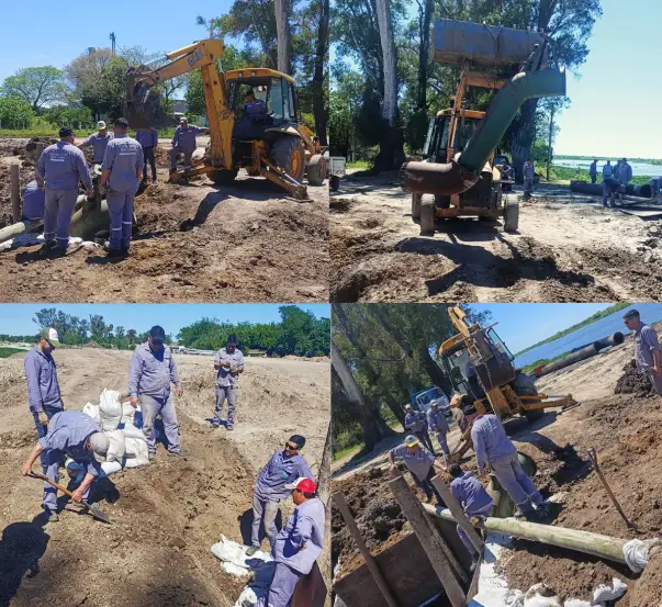 San Javier refuerza sus defensas_ instalan una bomba de bajo levante
