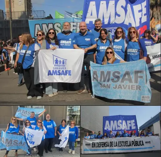 Santa Fe_ Docentes de San Javier marcharon en defensa de la educación pública